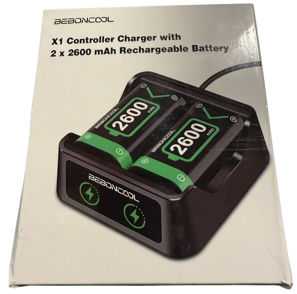 Beboncool 2 x2600mAh Rechargeable Battery, Xbox Series Controller, NWT